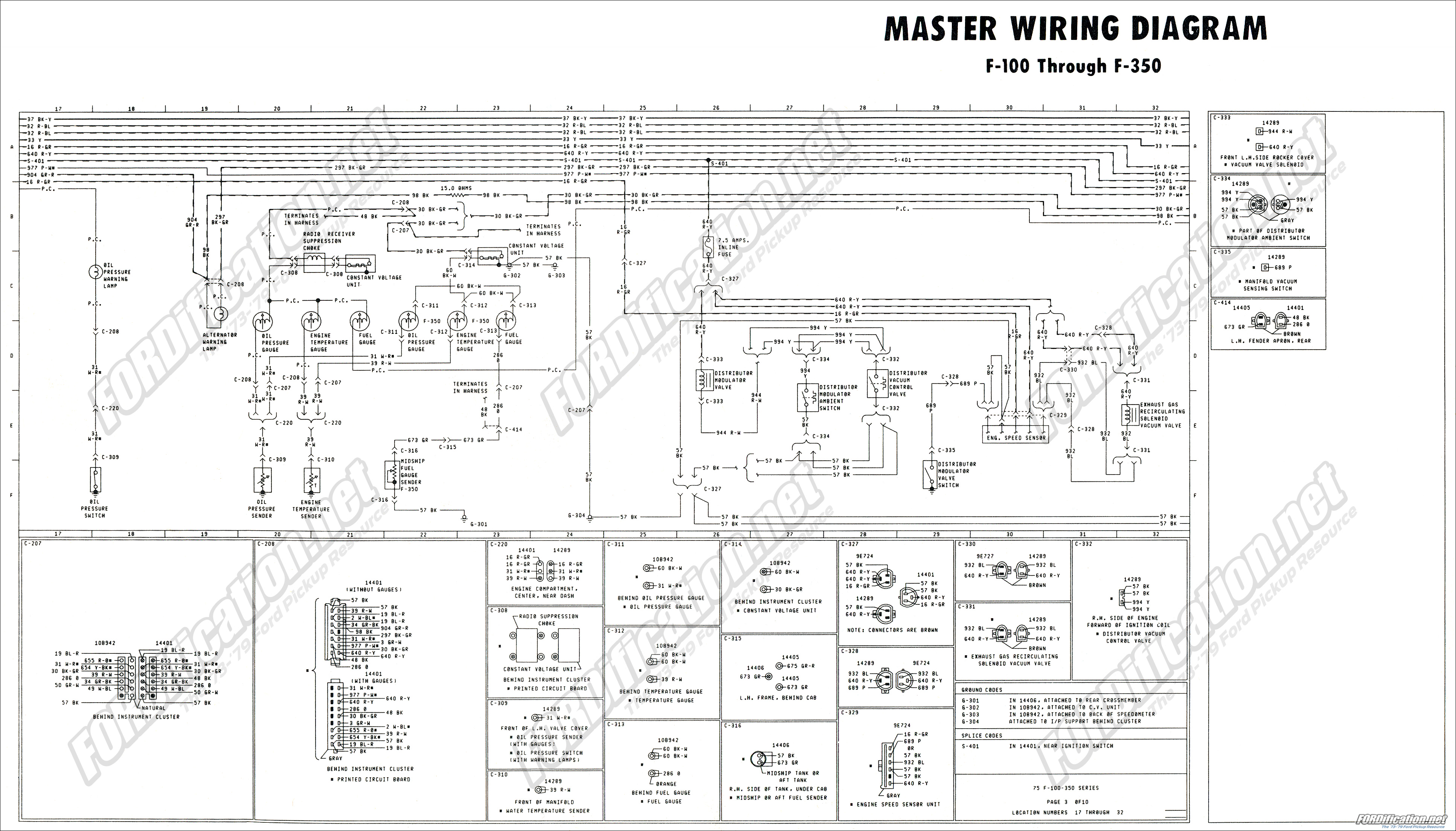 1973 1979 Ford Truck Wiring Diagrams Schematics Fordification Net