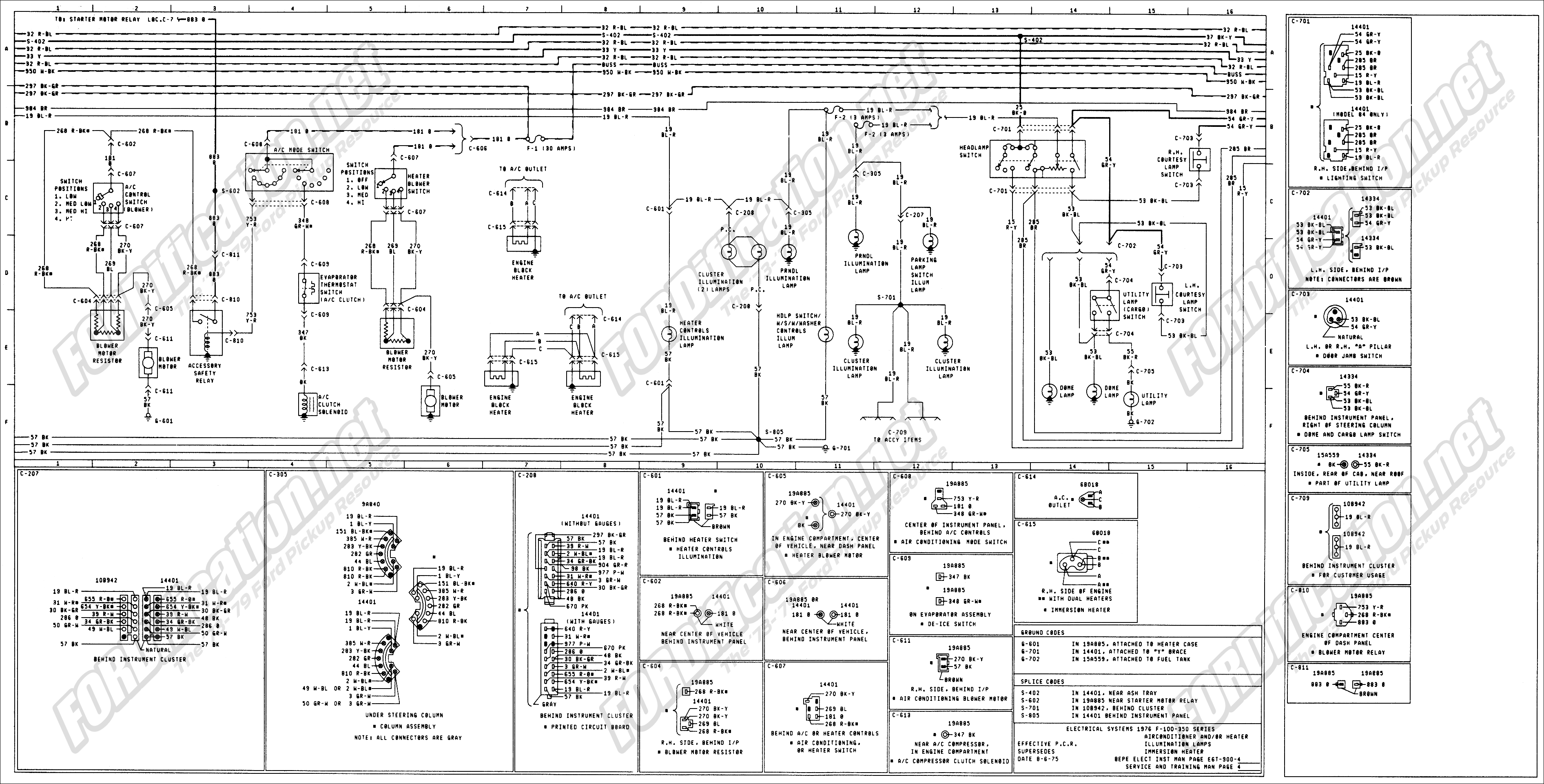 1973 1979 Ford Truck Wiring Diagrams Schematics Fordification Net